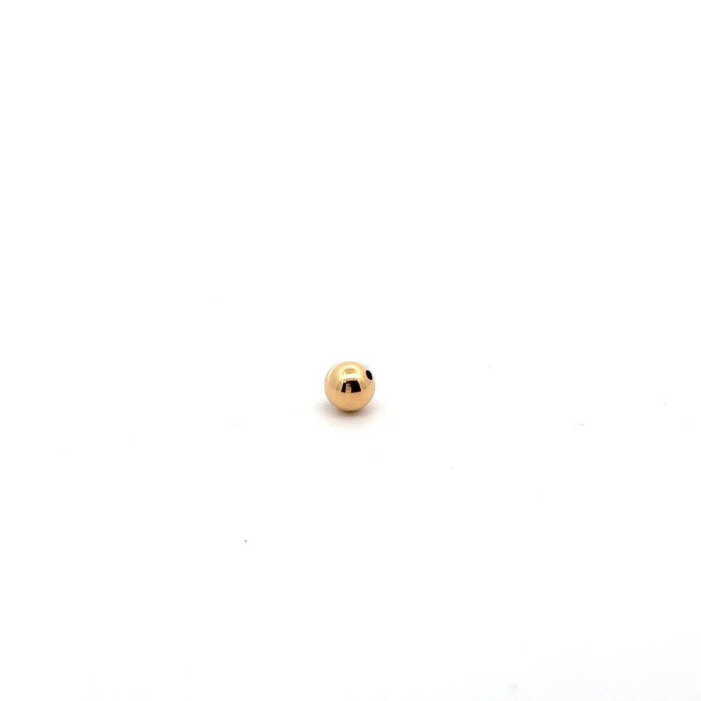 18K Gold Ball Polished Bead Spacer Small 7mm DIY Bracelet Necklace - Picture 3 of 4